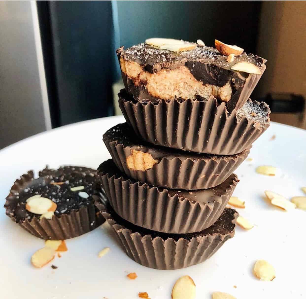 Dark Chocolate Almond Butter Cups Recipe for Sweets  Nourished by Anne
