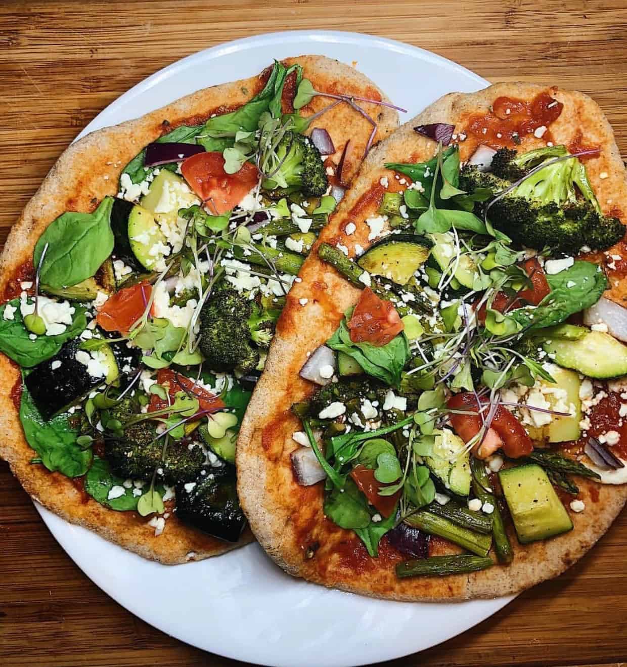 Flatbread Veggie Pizza Recipe for Dinner Nourished by Anne