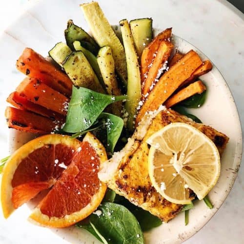Salmon & Veggie Power Bowl Recipe for Lunch Nourished by Anne