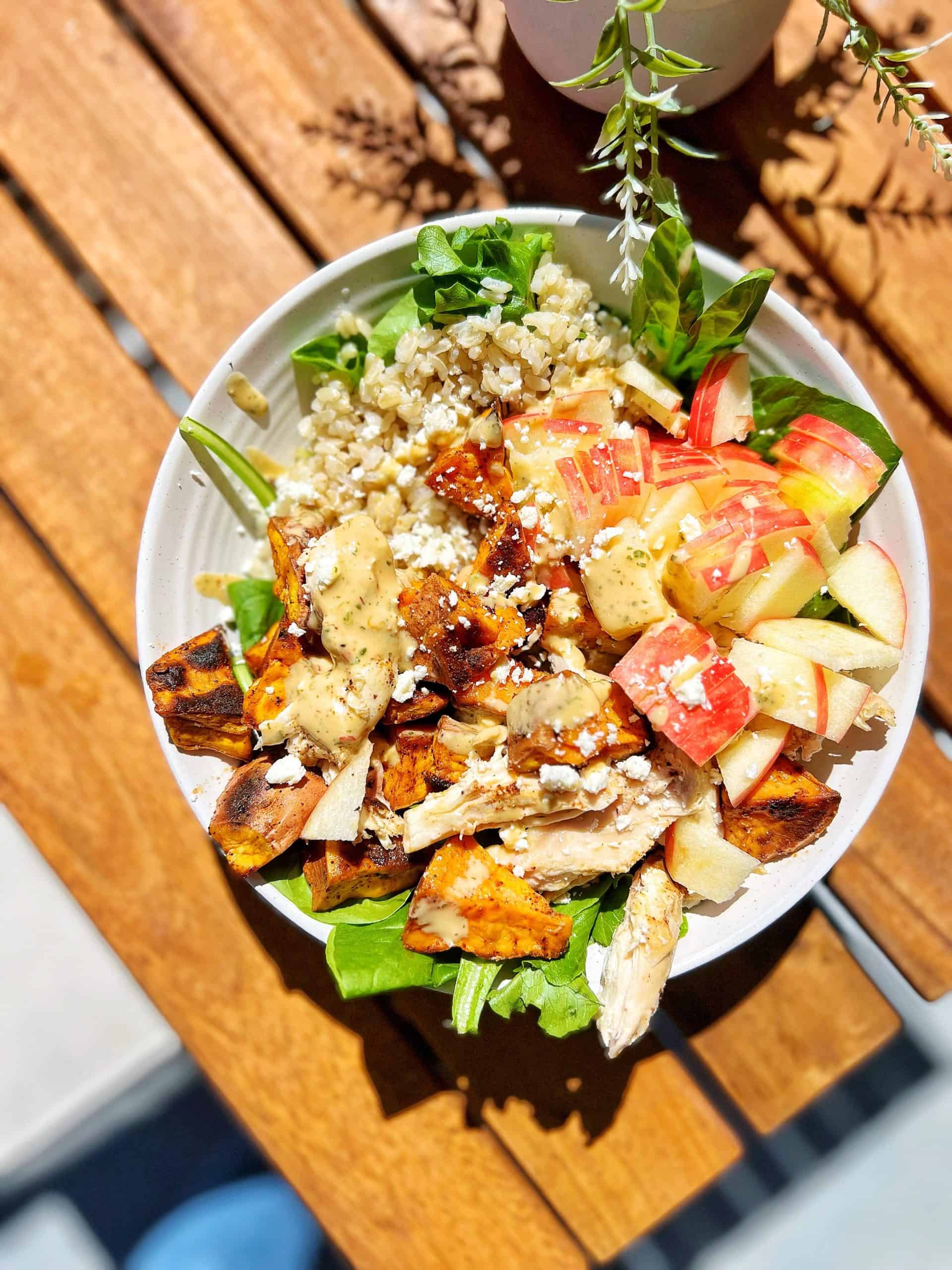 Fall Harvest Bowl Salad Recipe for Lunch - Nourished by Anne