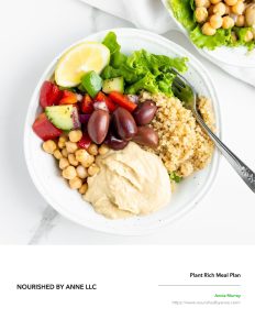 Plant based rich meal plan